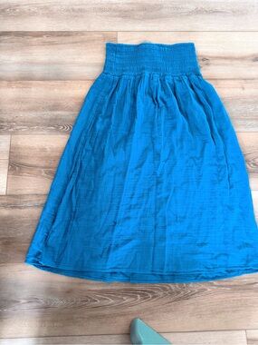 Old Navy Royal Blue Smocked Waist Maxi Skirt